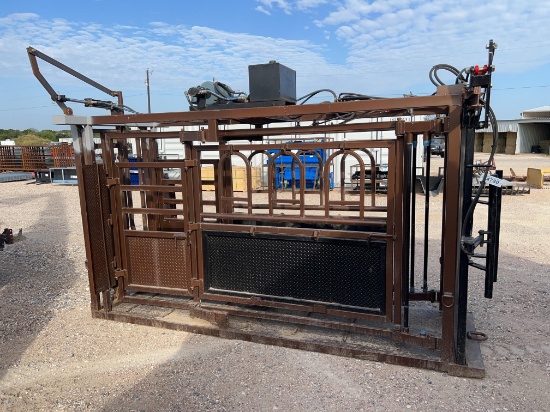 Hydraulic Squeeze Chute with Palpation Doors