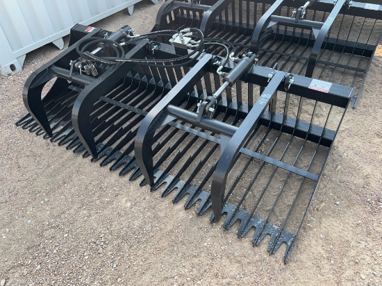 JCT Skid Steer Rock Grapple Bucket 84'' SOLD ONE PER LOT