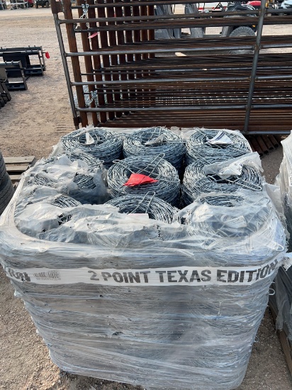 9 Rolls - 2 PT Barbed Wire SOLD BY THE ROLL 9 TIMES THE MONEY MUST TAKE ALL