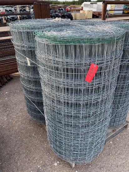 2 Large Rolls - 48'' Max Loc Net Wire 6'' Space SOLD BY THE ROLL TWO TIMES THE MONEY MUST TAKE BOTH