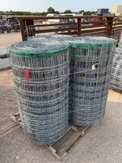 3 Large Rolls - 48'' Max Loc Net Wire 6'' Space SOLD BY THE ROLL THREE TIMES THE MONEY MUST TAKE ALL