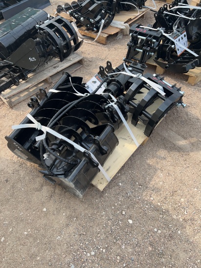 AGT Mini Excavator Attachment Set 9 Pieces - 12EZATA 3 Buckets - Quick Hitch - Ripper - Rake - 2
