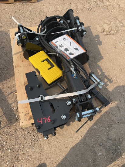 AGT Mini Excavator Attachment Set 7 Pieces - 12EXSET7 2 Buckets - Rake - Ripper - Quick Hitch -