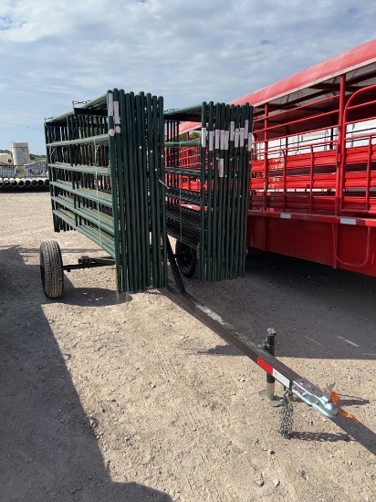 New Panel Trailer with 20 Priefert 10' Cattle Panels No Title