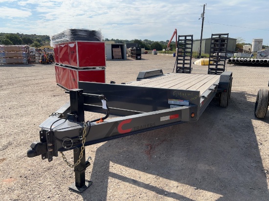 2026 AC Trailers 83'' x 20' I Beam Equipment Trailer 2 x 7,000lb Axles Stand Up Ramps VIN 53004 MSO,