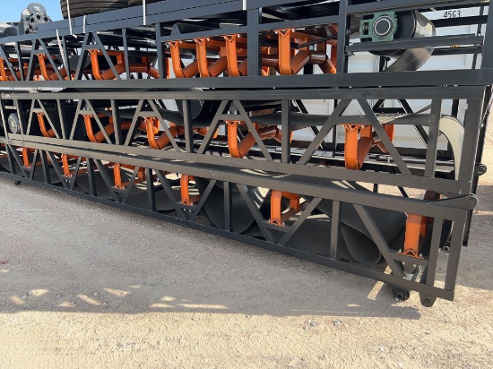 Portable Radial Stacking Conveyor 3660F 15HP Electric with Transport Tires and Wheels