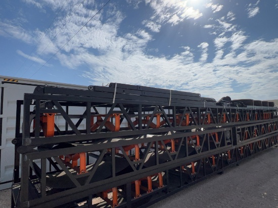 Portable Radial Stacking Conveyor 3660F 15HP Electric with Transport Tires and Wheels
