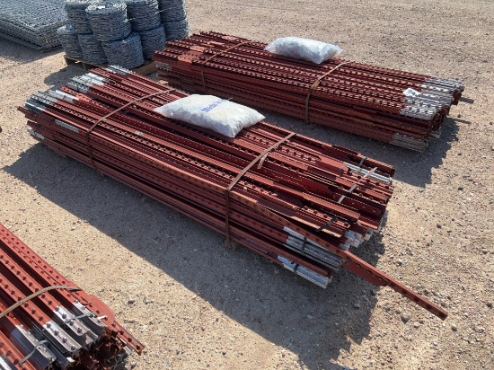 200 - Unused 8' T Post 1.33 with 1 Bag of Clips SOLD BY THE BUNDLE
