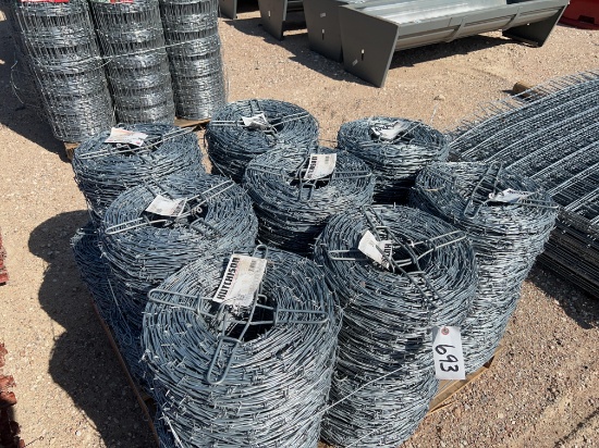 8 Rolls - 4PT Barbed Wire SOLD BY THE ROLL EIGHT TIMES THE MONEY MUST TAKE ALL