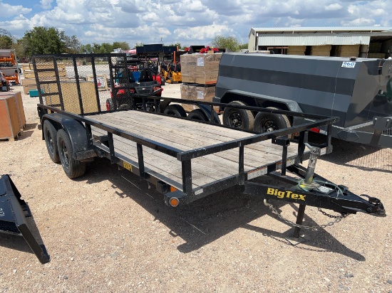 16' Big Tex Ramp Gate Trailer 77'' Wide 2 x 3,500lb Axles VIN 32351 MSO, $35 Fee Plus Registration