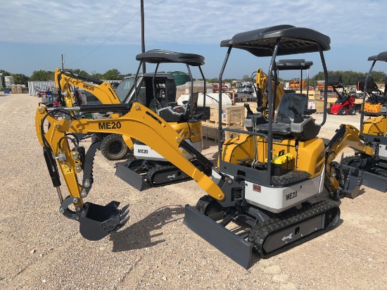 ME20 Mini Excavator with Hydraulic Thumb Swivel Boom Yanmar Diesel Power