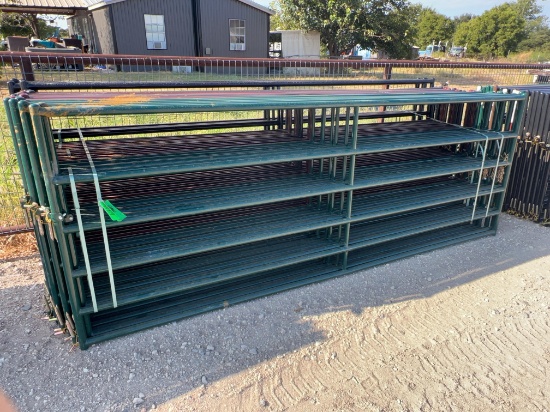 5 - Priefert RG12 - 12' - 6 Rail Gates with Hinges ASSORTED COLORS SOLD BY THE GATE FIVE TIMES THE