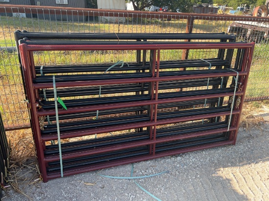 5 Priefert RG8 - 8' - 6 Rail Gates with Hinges SOLD BY THE GATE FIVE TIMES THE MONEY MUST TAKE ALL