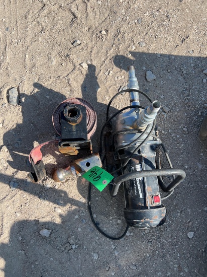 Semi Ratchet Strap, Water Pump and 2 5/16'' Ball SOLD AS ONE LOT