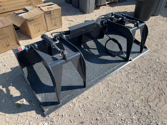 JCT Skid Steer Flat Bottom Grapple Bucket 84''