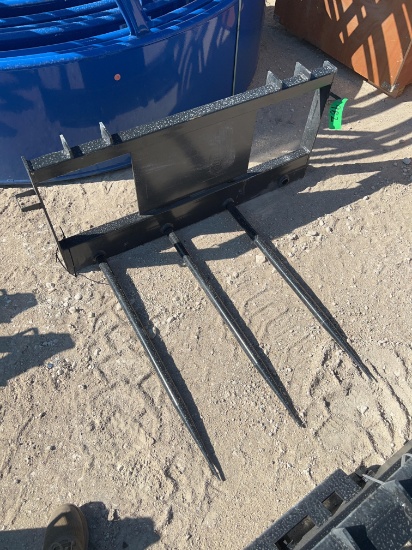 JCT Skid Steer Bale Spear with Triple Tines SOLD ONE PER LOT