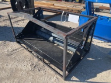 72'' Skid Steer 6 in 1 Power Rake Bucket