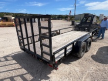 2026 Big Tex 77 x 16' Ramp Gate Trailer Missing Fender Liners and Some Uprights Needs Repairs VIN