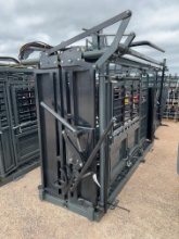 Unused Manual Squeeze Chute Lifetime Rubber Floor, Wheel Kit and Palpation Doors