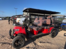 Future GC 42 Golf Cart Red 6 Seater60 Volt 3.5 KW Motor VIN 63956