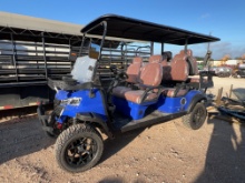 Future GC 42 Golf Cart Blue 6 Seater 60 Volt 3.5 KW Motor VIN 63794