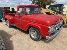1960 Ford F100 Long Narrow Bed 292 V8 4 Speed Manual BondedTitle, $35 Fee SLOW TITLE