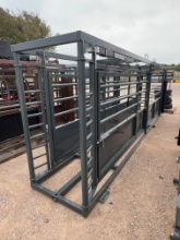 Unused 20' Adjustable Alley with Slide Gate and 2 Exit Gates