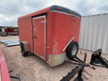 2007 Cargo Craft 6' x 12' Single Axle Cago Trailer Rear Barn Doors and Side Door VIN 14718