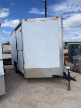 2009 Cargo Craft 8' x 12' Single Axle Cargo Trailer Rear Ramp Door Side Door Lic Rec, $35 Fee LP#