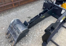 Used Landhonor Skid Steer Backhoe Arm Attach Plate is Bent