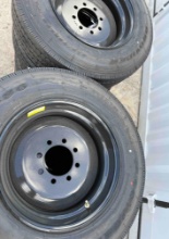2 New ST215/75R17.5 - 16 Ply Trailer Tires on 8 Lug Solid Steel Wheels SOLD BY THE TIRE TWO