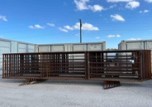 10 - 24' Free Standing Cattle Panels 1 Panel with 8' Gate - 2 7/8 Pipe SOLD BY THE PANEL TEN TIMES