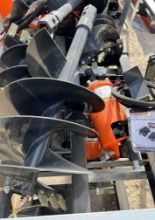 Unused Skid Steer Post Hole Digger with 12'' & 18'' Bits - Hex Drive SOLD ONE PER LOT