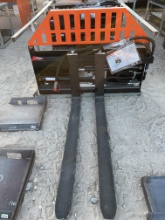 Skid Steer Pallet Forks - Hydraulic Adjustable with 48'' Forks SOLD ONE SET PER LOT