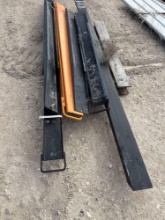 Pallet of assorted fork extensions. Sold as 1 lot.
