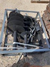 Skid Steer Post Hole Digger Hex Shaft with 3 Bits