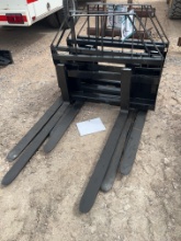 Skid Steer Pallet Forks with 48'' Forks SOLD ONE SET PER LOT