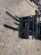 Mini Skid Steer Hydraulic Adjustable Forks SOLD ONE SET PER LOT