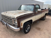 1978 Chevy C10 Big 10 V-8 Automatic Needs Fuel Tank Cleaned VIN 29978 Title, $35 Fee NOT RUNNING