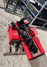 Skid Steer Post Hole Digger with 2 Augers - Round Shaft