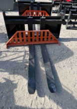 Skid Steer Pallet Forks with 48'' Forks SOLD ONE SET PER LOT