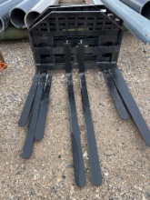 Skid Steer Pallet Forks with 60'' Forks SOLD ONE SET PER LOT