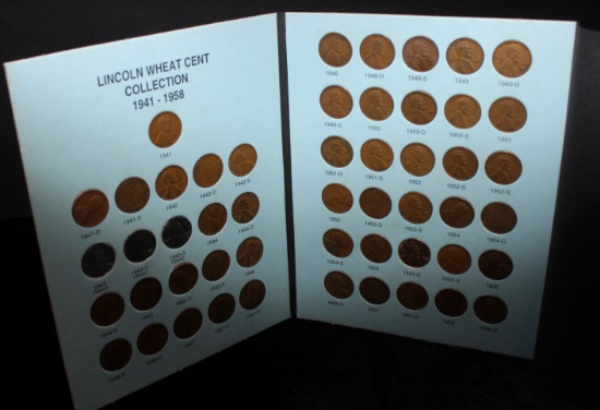 Complete Lincoln Wheat Cent 1941-1958 Set