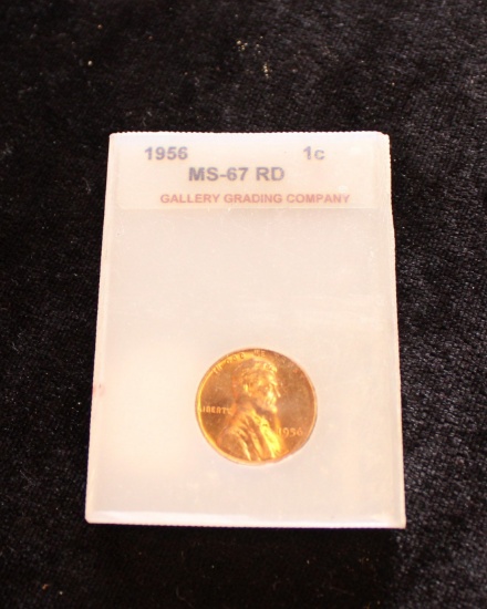 1956 MS 67 RD Wheat Penny