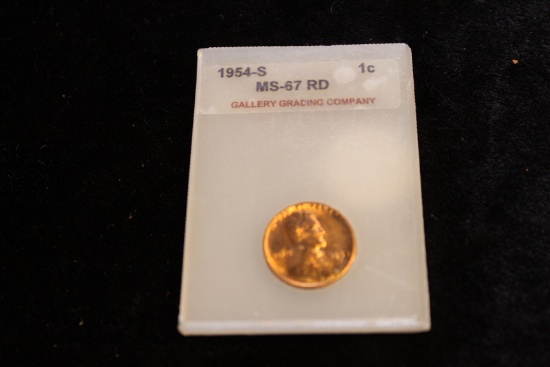 1954 S MS 67 RD Wheat Penny