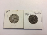 1940 and 1942 quarters