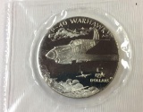 1991 Marshall islands five dollar P 40 Warhawk coin