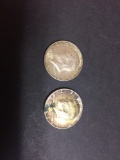 1964 and 1967 Kennedy half dollars