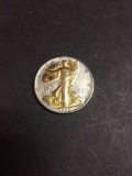 1945 gold plated walking half dollar