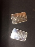 2 1 ounce silver bars